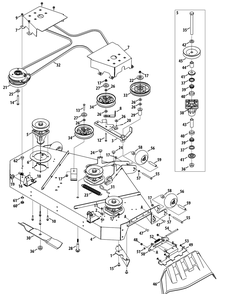 Mower Deck 60-Inch Diagram and Parts List for Z-FORCEL60 (17ASDALD010)(2014) Cub Cadet Lawn Tractor